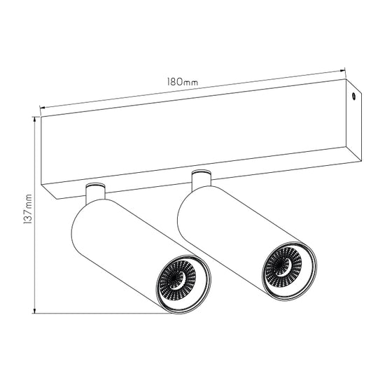 Lopal 2L surface -mounted spot