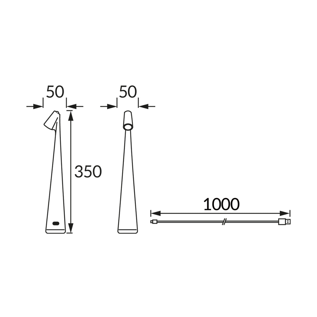 Cave chargeable table lamp