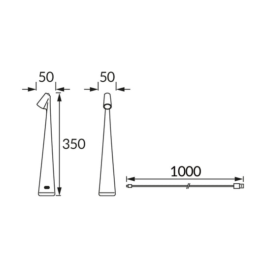 Cave chargeable table lamp