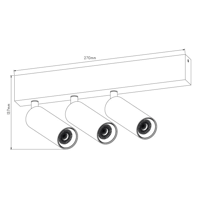 Lopal 3L surface -mounted spot