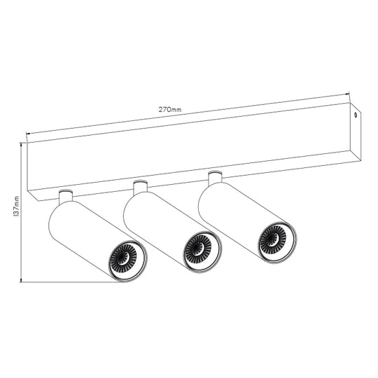 Lopal 3L surface -mounted spot