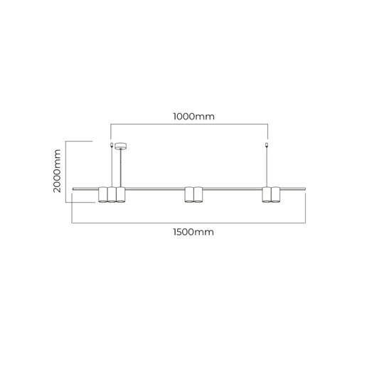 ISE Pendelleuchte 7L 150cm